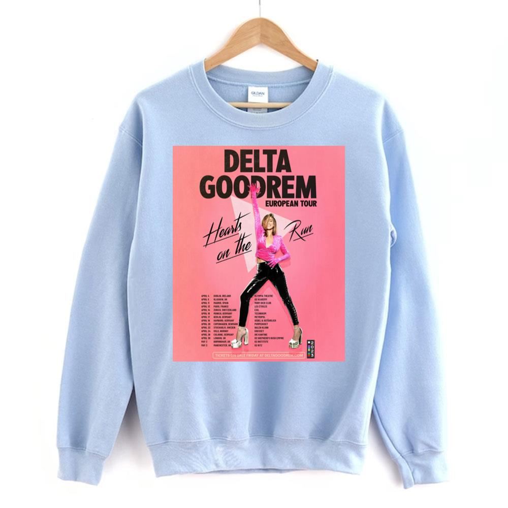 Delta Goodrem European Tour 2023 Hearts On The Run Awesome Shirts